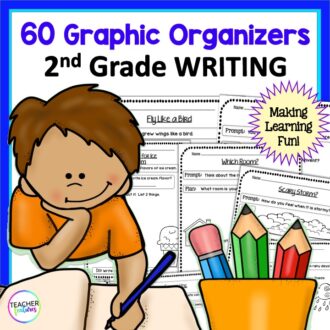Use 2nd grade writing prompts to set students up for success! This fun-filled resource includes 20 opinion, 20 informational, and 20 narrative graphic organizers.