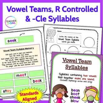 Syllable sorting, matching games & more – it's practice that's actually fun for your students! This bundle gives students the tools to break down words into more manageable parts so they can sound out new words with ease. Don’t let longer words slow them down. Check out this science of reading aligned bundle today!